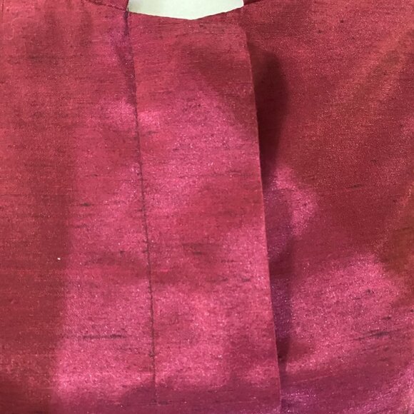 Red  Silk Mandarin Jacket - Picture 5 of 5